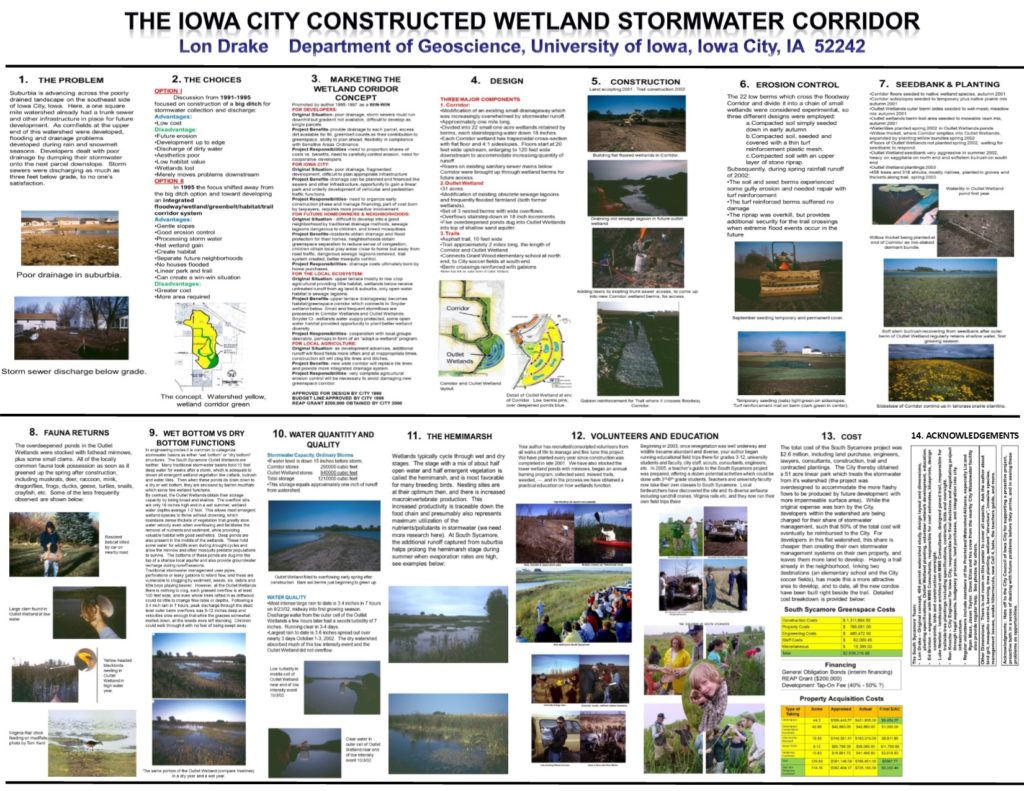 The Iowa City Constructed Wetland Stormwater Corridor