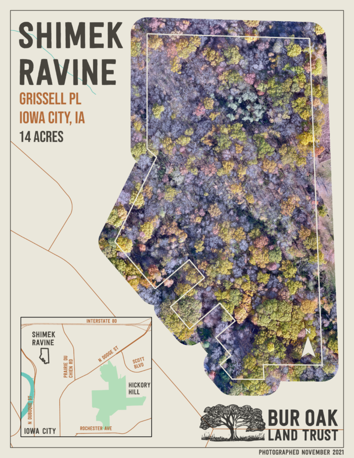 Shimek Ravine map